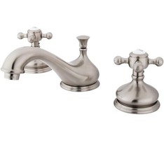 E-9. Kingston Brass KS1168BX Vintage Widespread Lavatory Faucet with Metal Cross
