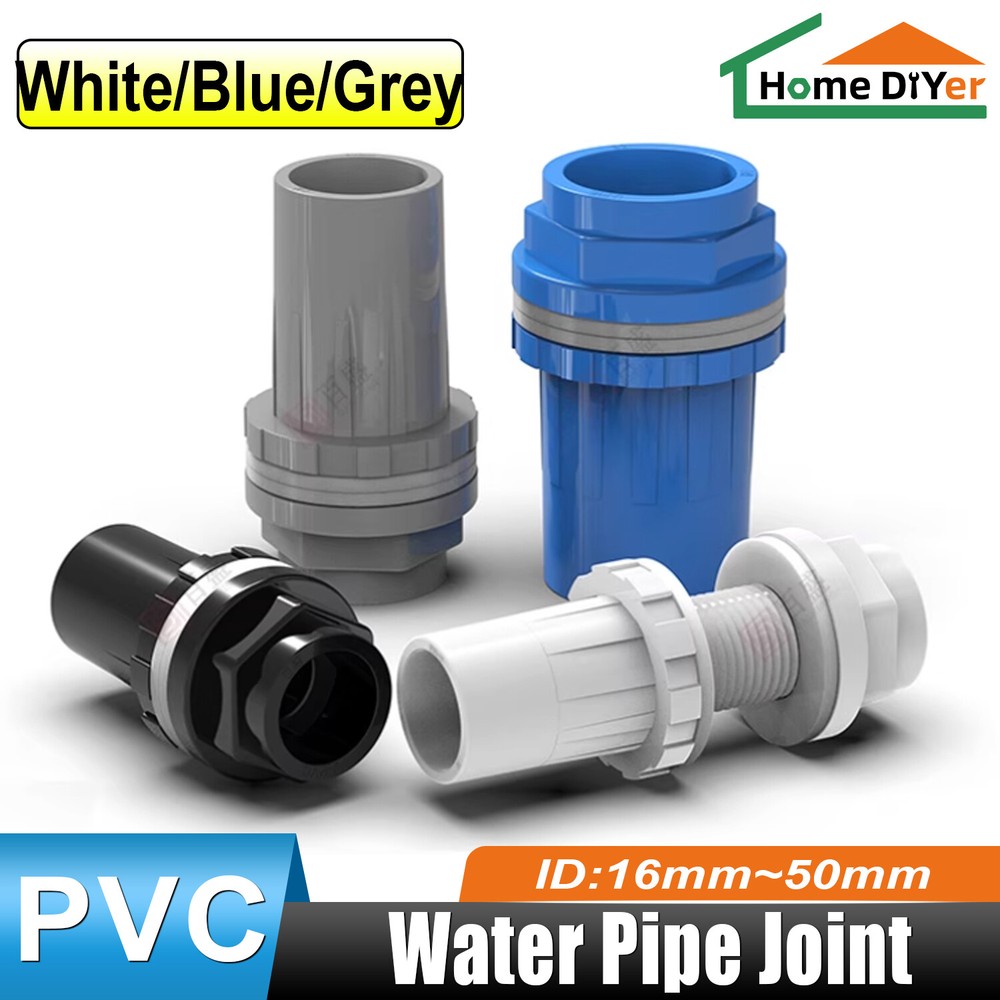 PVC Pipe Fitting Fish Tank Inlet Outlet Water Joint Connector16/20/25/32/40/50mm