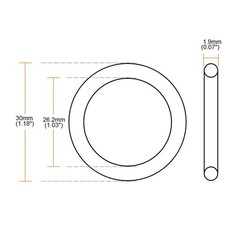 10Pcs 30mm x 1.9mm Black Flexible Nitrile Rubber O Ring Oil Seal Washer Grommets
