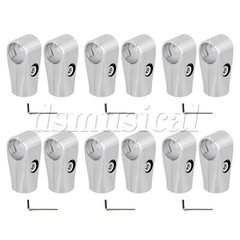 12 Pcs T Tube Connectors Clamp for Drying Rack 1″ Inner Diameter Silver