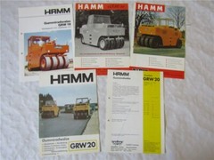 4 x brochure Hamm GRW 18 20 rubber wheel roller + price list 70/80s