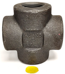 UNBRANDED 1″ FNPT SOCKET WELD CROSS FORGED CARBON STEEL 3M A/SA105