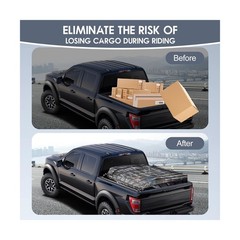 Heavy Duty Truck Cargo Net with Mesh, 72in x 57 in, 1300LBS Capacity, Adjusta…