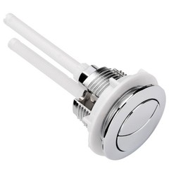 Dual Flush Toilet Water Tank Valve Push Button for 38mm Hole 38mm, Silver