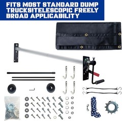 Heavy-Duty Dump Truck Tarp Kit, with Rear Anti-Sail Bow Set (with 7’x18′ PVC …