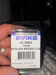 BINKS 45-6601 Spray Gun Fluid Nozzle,For 4YP07 1ZLC4