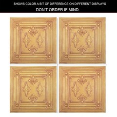 Vintage Pattern Ceiling Tiles Embossed Wall Panel PL63 Vintage brown gold 10pcs