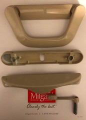 Milgard Sliding Door Handle set Classic Style D Handle Full Set TAN Color