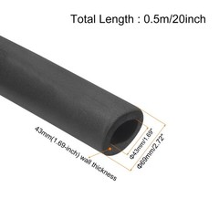 Meccanixity Pipe Insulation Foam Tube Lagging Insulation Pipe 43Mm1 11/16 Id