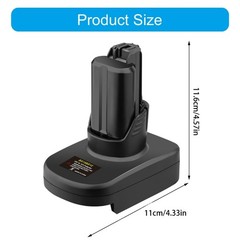 Sturdy 18V To 12V Battery Conversion Adapter For Electric Tool Black Color