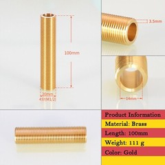 1/2″ BSP Brass Running Nipple Plumbing Fitting Threaded Long (Len-30-120mm)