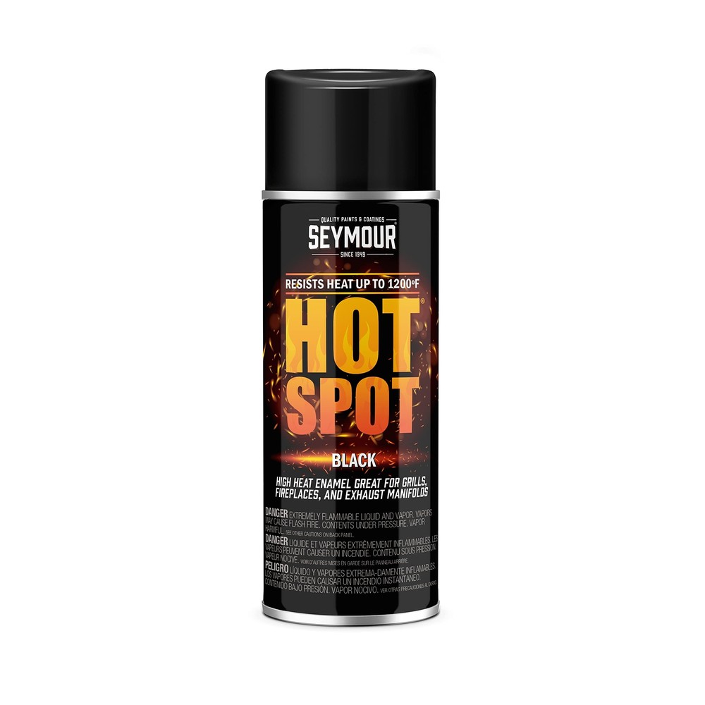 Seymour Black High Heat Paint 12 Ounce Temp Resistant to 1200F VOC Compliant
