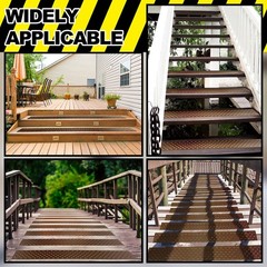 Gisafai 8 Pcs Non Slip Aluminum Stair Treads – 30 X 3.75 Inch Metal Nosing