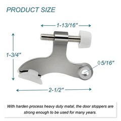 24 Pack Hinge Pin Brushed Nickel Door Stopper, Adjustable Heavy Duty Hinge Pi…