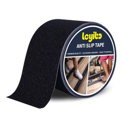 Leyibo Anti Slip Tape 4″ x 42′ – Heavy-Duty Outdoor Grip x 42′, Black