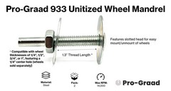 Pro-Graad 2 Pack 933 Unitized Wheel Mandrel, 2” x 1/4” x 1-1/4”, for attaching