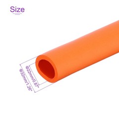 7/8″ ID x 3/16″ Thick 24″ Pipe Insulation Tube Foam Grip Pipes Tubing ,Orange