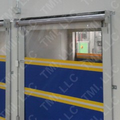 Commercial [9′ x 9′] Vinyl Pro Roll Up Door Using External Motor | Fabric Door