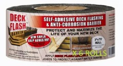 Deck Flash 3″W x 75′ Tape Self Adhesive Deck Flashing DFB375 Joist Tape – 6 Roll