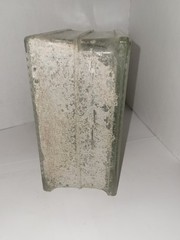 RETIRED GLASS BLOCK, Came Out Of USA Home, Lined, 7.75×7.75×3 7/8 In