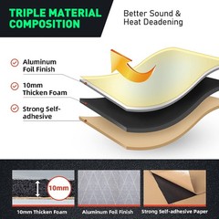 10mm Fireproof Sound Deadener Heat Insulation Mat For High temperature equipment