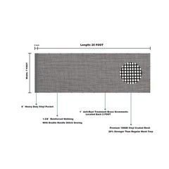 Leaveshade Dump Truck Mesh Tarp 7’X20′-Heavy Duty Dump Trailer Mesh Tarp Cove…
