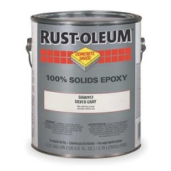 Rust-Oleum S6582413 1 Gal Floor Coating, High Gloss Finish, Silver Gray,