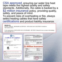 HEATIT Heating Cable for Drinking Water Supply NSF/ANSI/CAN 61 Certified Self…