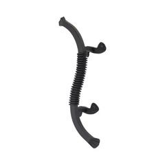 Pair of Twisted Crimped End Cast Iron Entrance Door Pull Handles 15 Inch