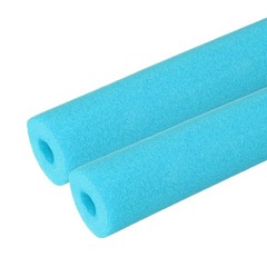 2Pcs 1″(25mm)IDx3.3FTx2.56″ Pipe Insulation Foam Tube Pool Noodles Light Blue
