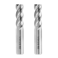 1/2in 4 Flute Square End Mill Cutter 2pcs