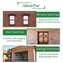 Vestal 230 Brick Lintel, Steel, Black, Painted