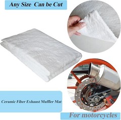 White Universal Ceramic Fiber Exhaust Mufer Mat Heat Insulation&Sound Insulation