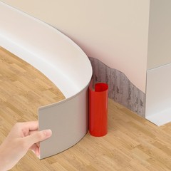 Self-Adhesive Flexible Baseboard Molding Trim – 20 Ft Vinyl Wall Base for