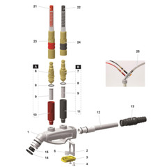 10 Pcs Hi-Q Hose Connector 1014806 for Gema Powder Injector pump OptiFlow IG07