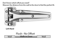 Kason 1241-01 Heavy Duty Double Knuckle Hinge, Flush Mount (Reversible Strap)