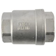 1/2 – 2 inch In-line Check Valve NPT WOG 1000 Spring Loaded Stainless Steel 316