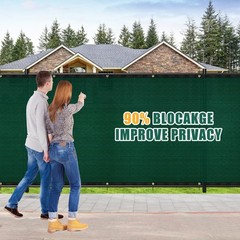 UIRWAY Fence Privacy Screen 5ft x 50ft Green, Heavy Duty 170GSM 90% Visibilit…