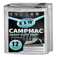 Heavy Duty Tarp 8′ x 10′, 12 Mil Thick Waterproof Poly Tarps, High Durability…