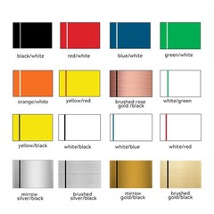 4PCS 12×8″ Laser Engraving Plastic Sheets Mirror Silver ABS Two-Color Sign Blank
