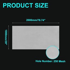 uxcell 250 Mesh Paint Nylon Filter Woven Net Sheet 250 Mesh, White