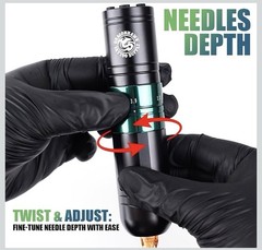 Dragonhawk A2 Wireless Tattoo Pen Kit with 2 Batteries Adjustable Stroke 2.4-4.2