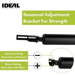 1910 Bundle Heavy Storm Door Closer with Classic PushButton Handle Set, Adjus…