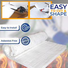 1″ Ceramic Fiber Insulation Blanket 2600F 8# High Temp Insulation 12″ x 24″