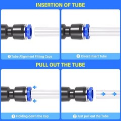 280PCS Air Hose Fittings Straight Push to link Quick Release Pneumatic Connector