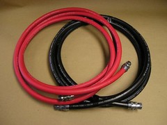 BINKS , BEDFORD 15′ LOW PRESSURE HVLP 3/8″ PAINT 5/16″AIR HOSE ASSY W/ SWIVEL