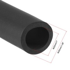 25mm(1″) ID 35mm OD Foam Tubing for Handle Grip Support, Pipe Insulation Black