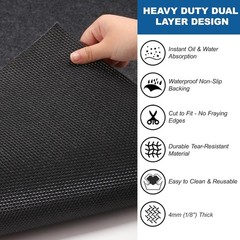 Oil Mat for Garage 36″ x 59″ – Felt + Rubber Waterproof Backing Thickened So…