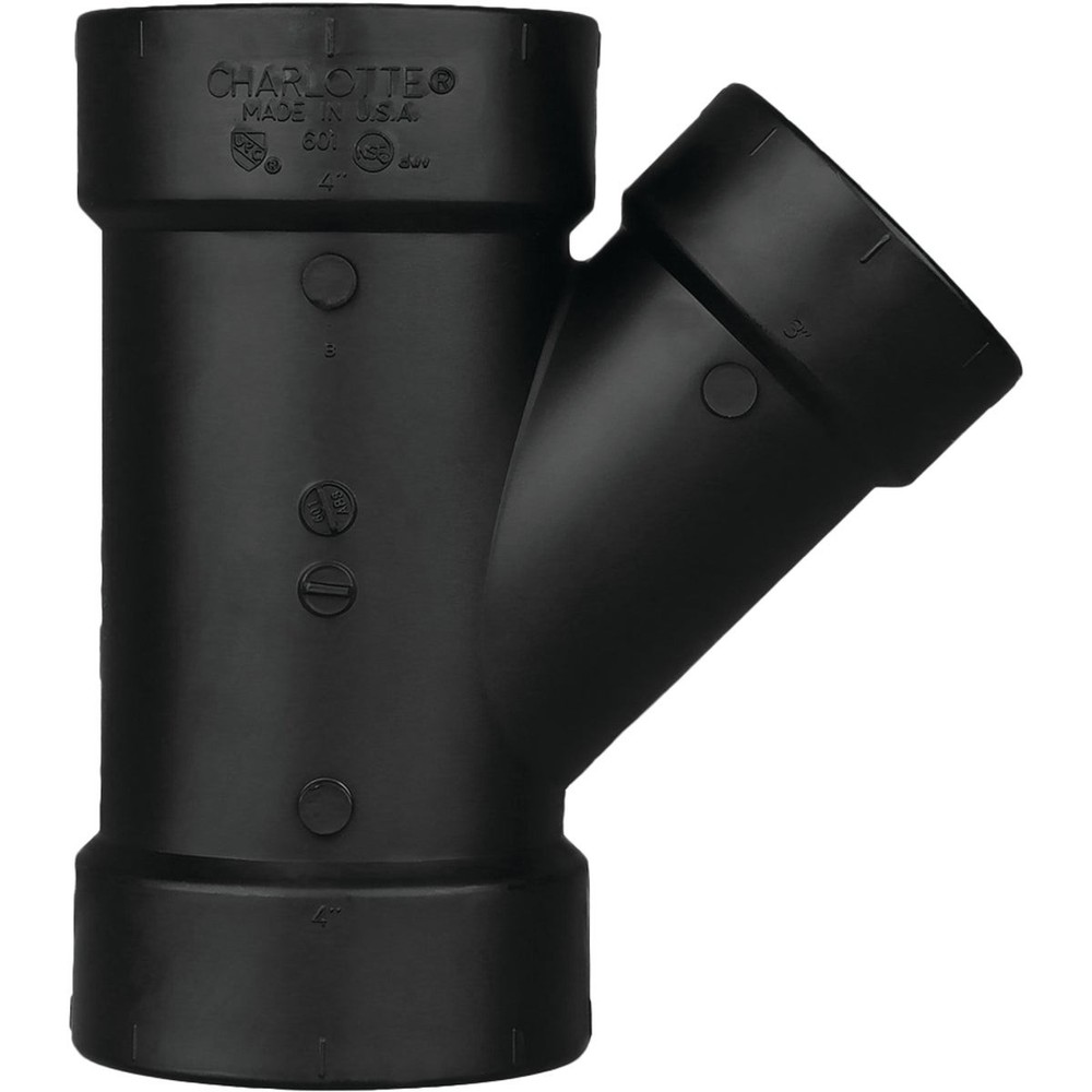 Charlotte Pipe 2 x 2 x 1-1/2 In. Hub x Hub x Hub Reducing ABS Wye Charlotte Pipe
