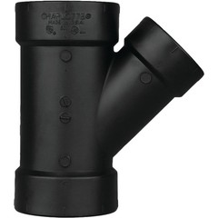 Charlotte Pipe 2 x 2 x 1-1/2 In. Hub x Hub x Hub Reducing ABS Wye Charlotte Pipe